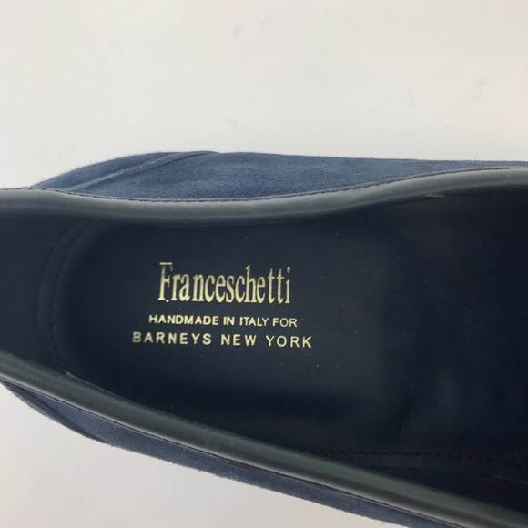 NWT FRANCESCHETTI mens blue suede loafers main image 8